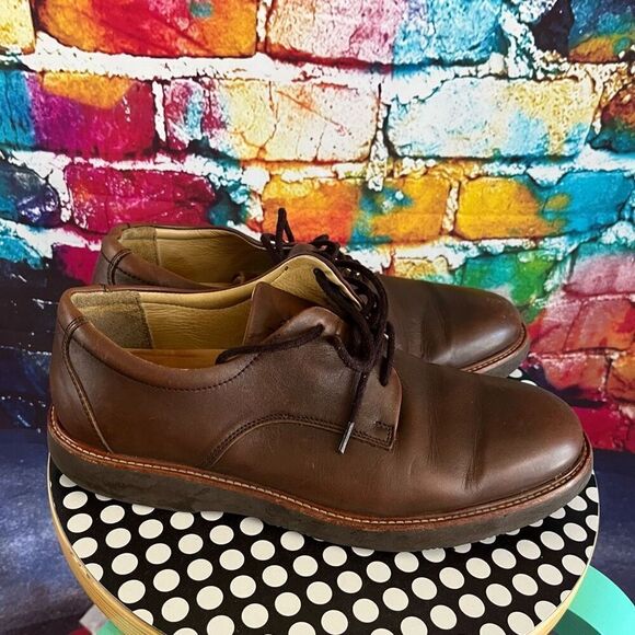 Samuel Hubbard Founder Men's 8.5  Medium Shoes Leather Brown Smooth M2100-041 - Picture 1 of 8